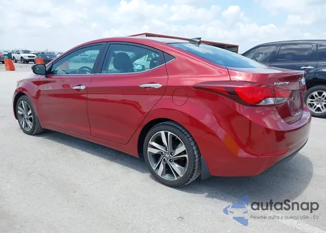2016 Hyundai Elantra Limited z USA, uszkodzony, nr VIN 5NPDH4AE4GH656193
